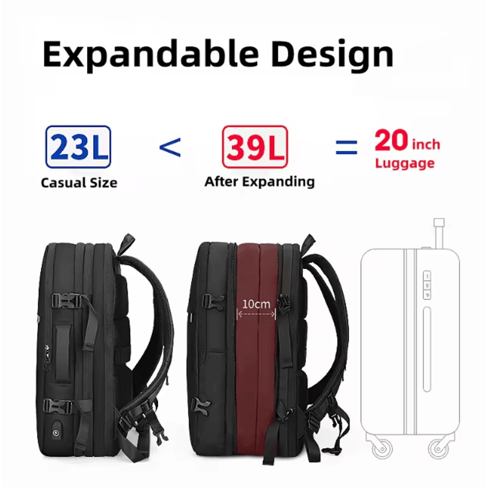 Mark Ryden 17Inch USB Charging Laptop Backpack MultiLayer Travel Business AntiTheft Mochila For M 2