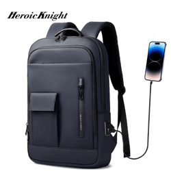 heroic knight multifunctional laptop backpack – stylish waterproof slim usb charging business backpack for men