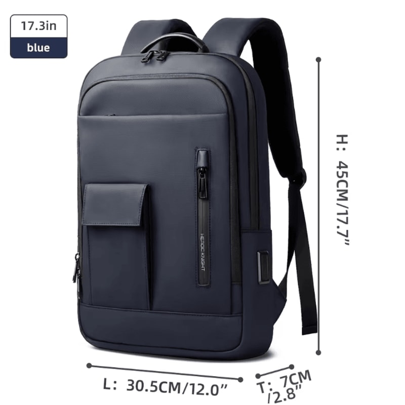 Heroic Knight Multifunctional Laptop Backpack Stylish Waterproof Slim USB Charging Business Backpa 11