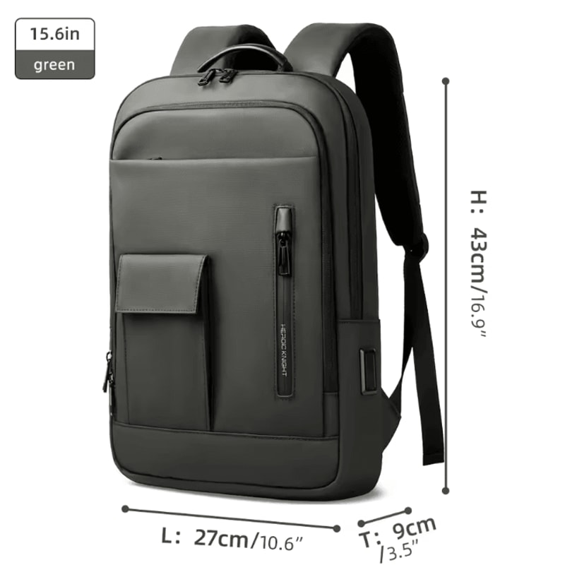 Heroic Knight Multifunctional Laptop Backpack Stylish Waterproof Slim USB Charging Business Backpa 9