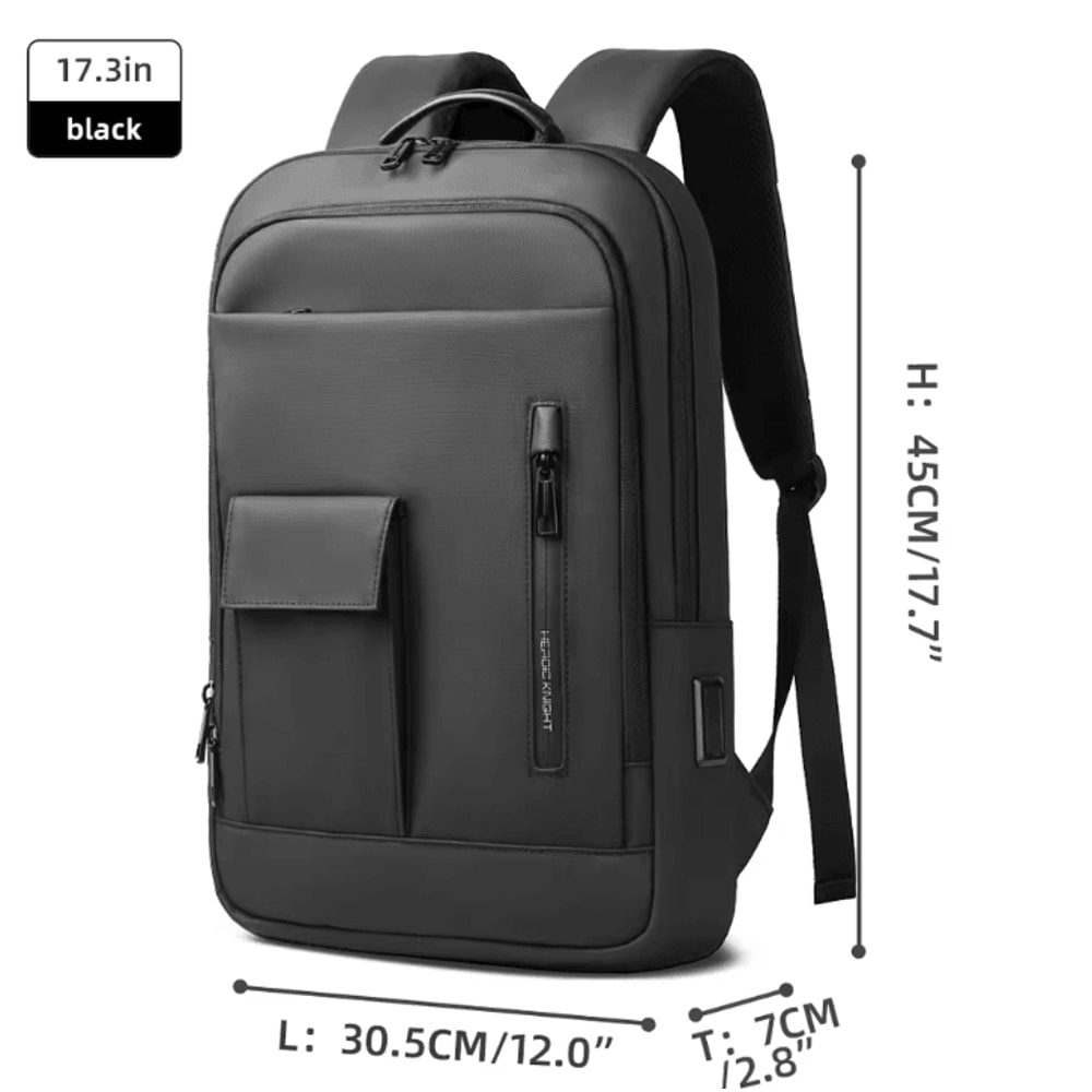 Heroic Knight Multifunctional Laptop Backpack Stylish Waterproof Slim USB Charging Business Backpa 10