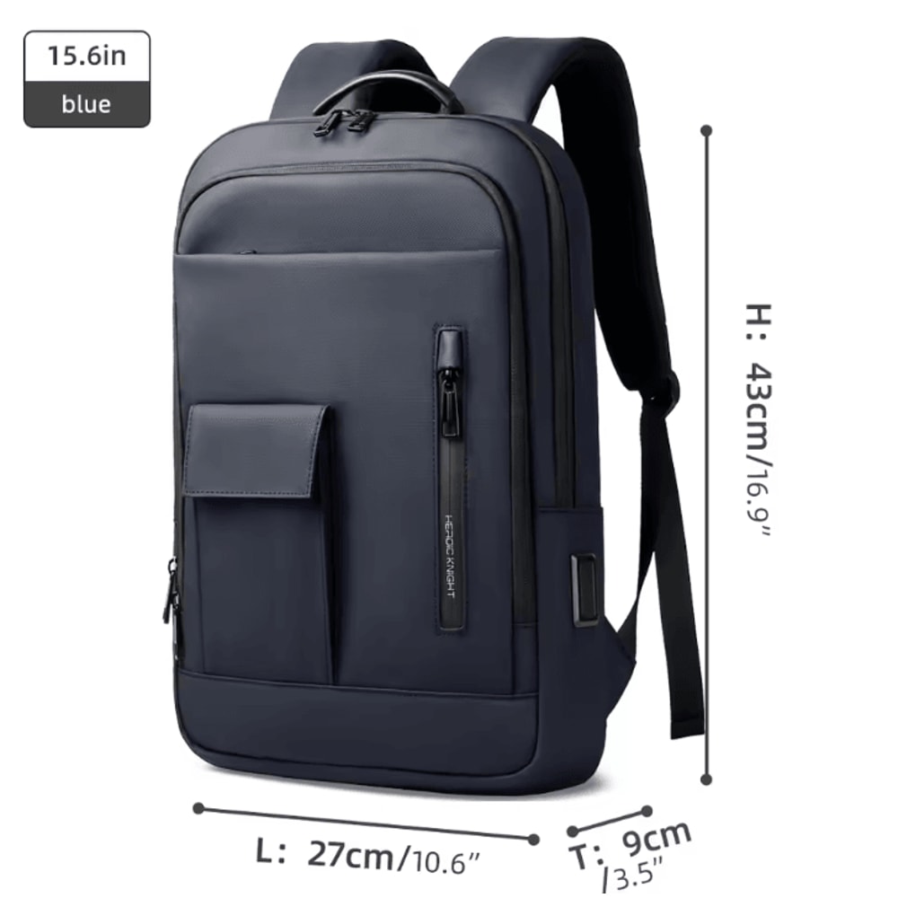 Heroic Knight Multifunctional Laptop Backpack Stylish Waterproof Slim USB Charging Business Backpa 8
