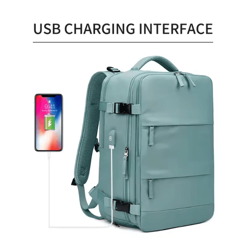 NovaGear 156Inch Womens Travel Laptop Backpack USB Charging Waterproof School Business Bag With 4