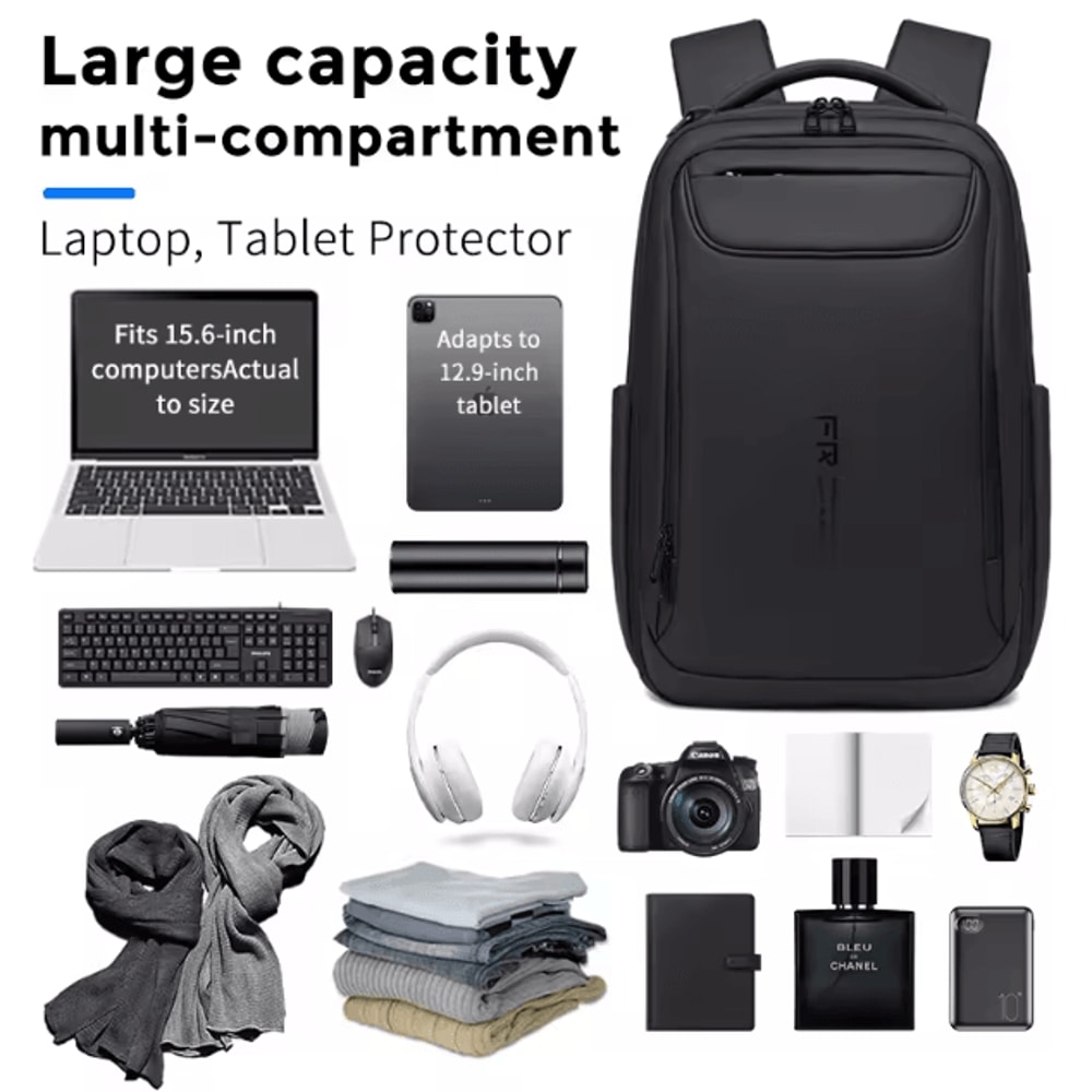FENRUIEN 30 USB Charging Backpack Large Capacity Multifunction Waterproof School Business Bag For 2