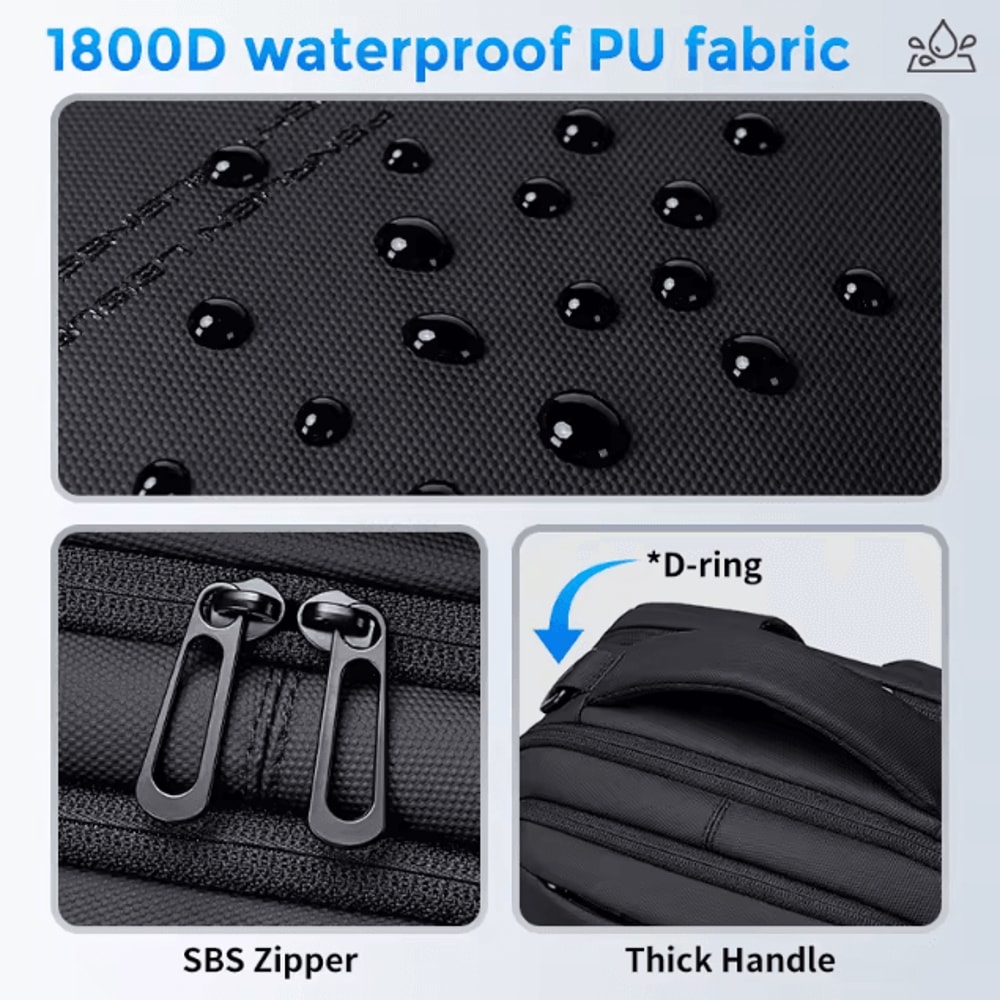 FENRUIEN 30 USB Charging Backpack Large Capacity Multifunction Waterproof School Business Bag For 4