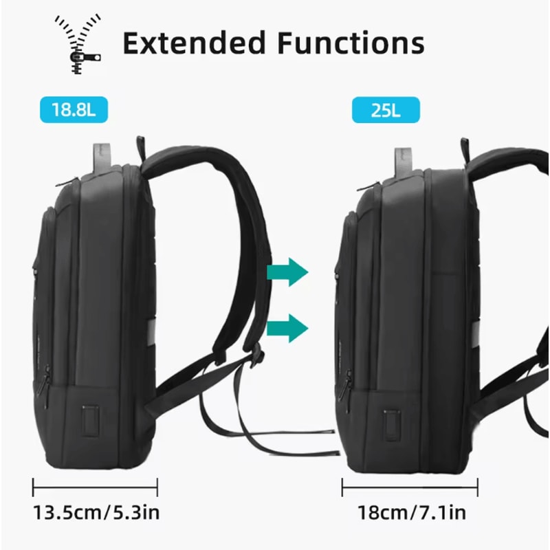 Heroic Knight Slim 156Inch Laptop Backpack Waterproof Business School Bag With USB Charging 4