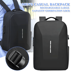 secureport 17-inch portable casual laptop backpack – large capacity waterproof daypack with usb charging & password lock