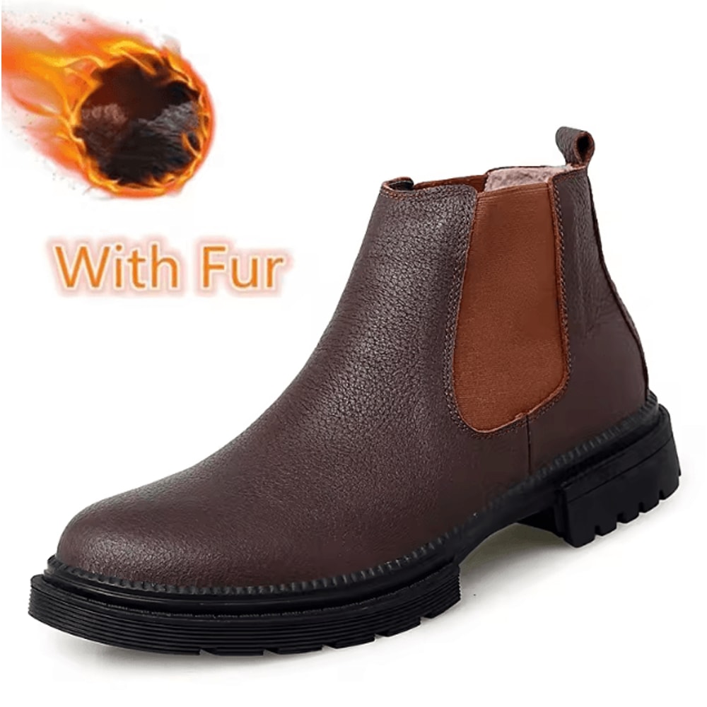 HeritageCraft Mens Genuine Leather Chelsea Boots Casual SlipOn Ankle Footwear Vintage Style 4