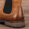 HeritageElite 2025 Mens Brogue Chelsea Boots American Style Leather Ankle Shoes 3