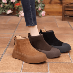 arcticease womens warm snow boots – casual comfortable winter velvet cotton short boots