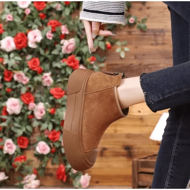 ArcticEase Womens Warm Snow Boots Casual Comfortable Winter Velvet Cotton Short Boots 4