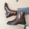 AscendElite Mens HeightIncreasing Leather Chelsea Boots British Style Casual Business Ankle Shoes 2