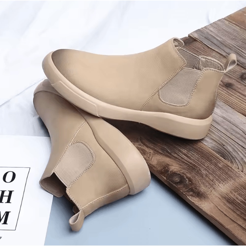 ArcticGuard Mens Fur Lined Leather Chelsea Boots Winter High Top Casual Outdoor Work Shoes 3