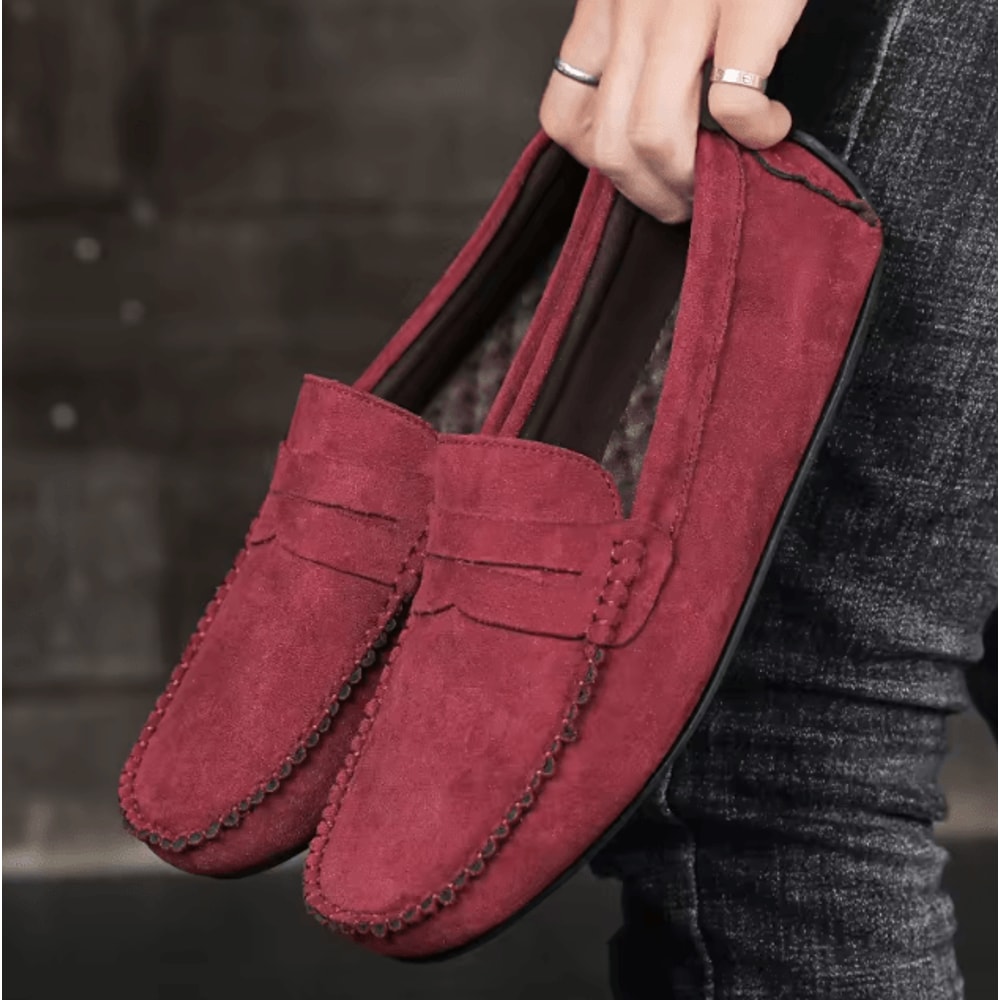 UrbanEase Mens Suede Casual Loafers Breathable Slip On Driving Boat Shoes 9