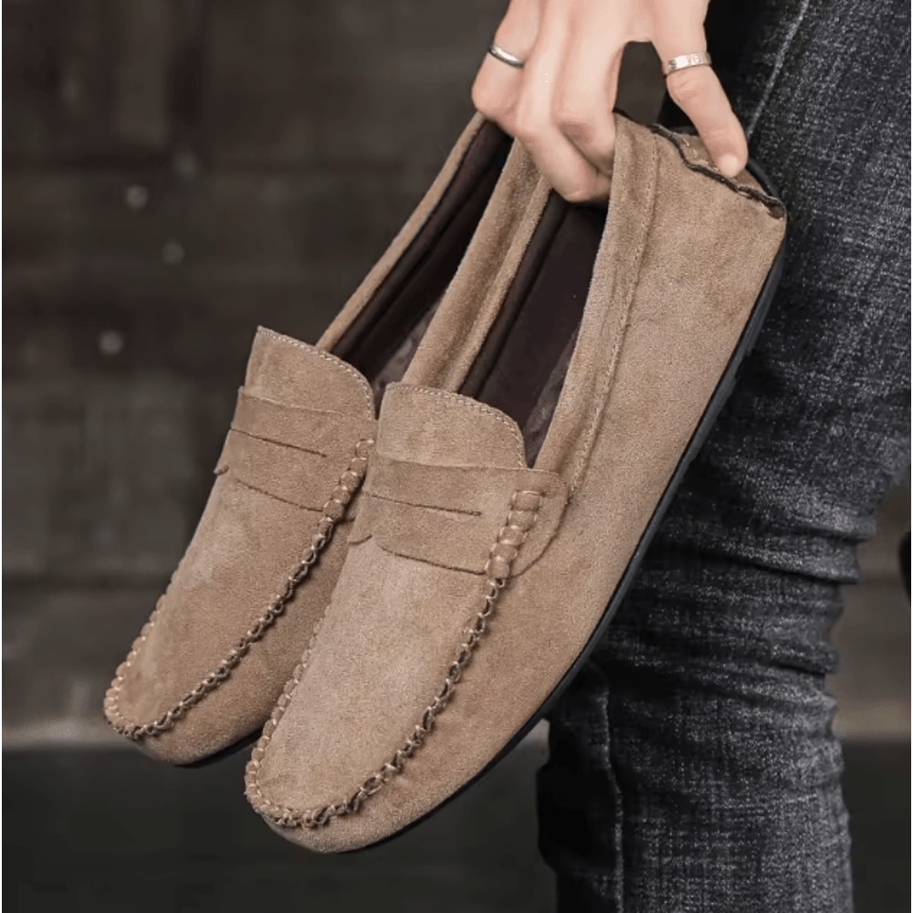 UrbanEase Mens Suede Casual Loafers Breathable Slip On Driving Boat Shoes 10