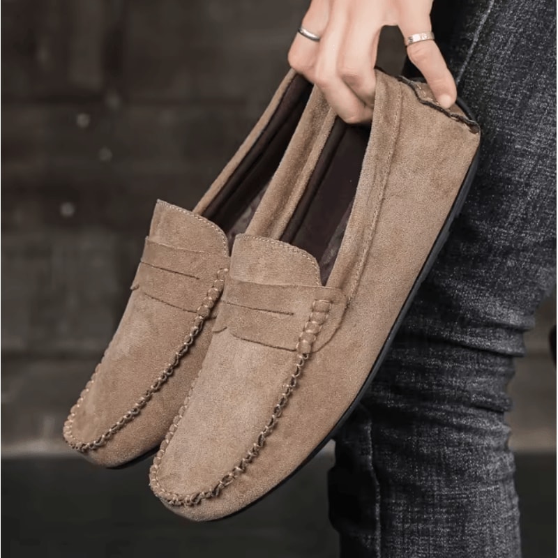 UrbanEase Mens Suede Casual Loafers Breathable Slip On Driving Boat Shoes 10