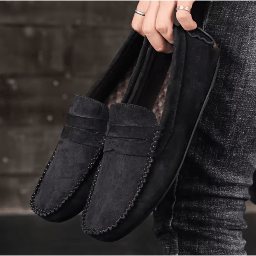 UrbanEase Mens Suede Casual Loafers Breathable Slip On Driving Boat Shoes 4