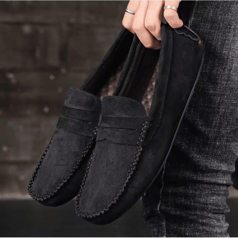 UrbanEase Mens Suede Casual Loafers Breathable Slip On Driving Boat Shoes 4