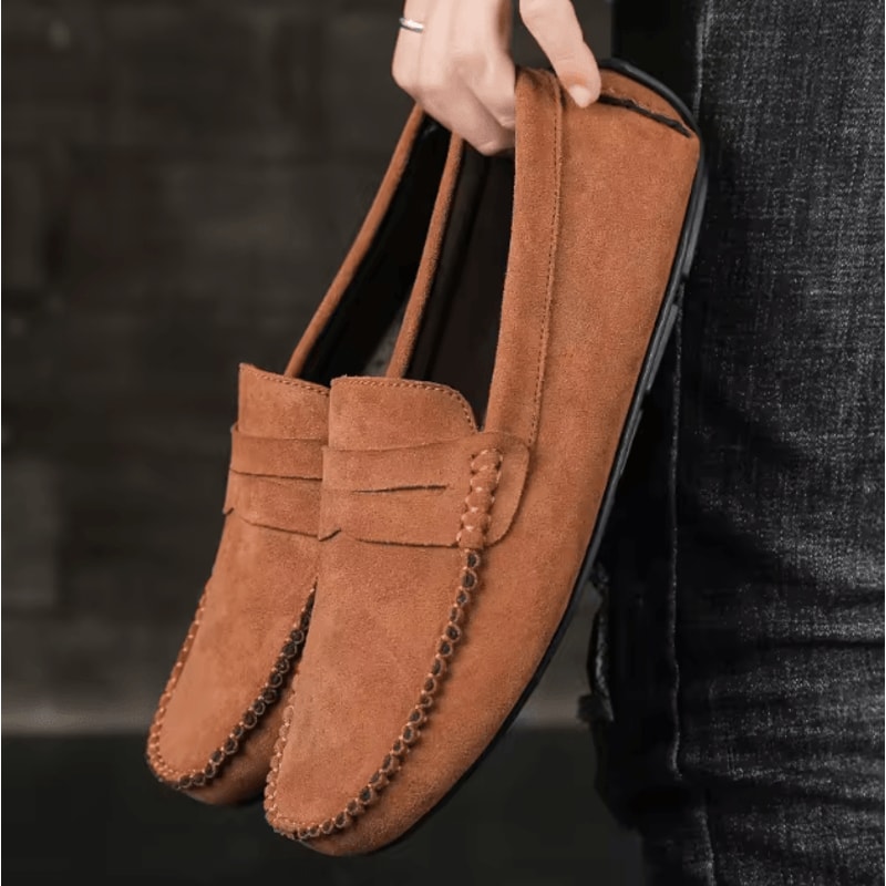UrbanEase Mens Suede Casual Loafers Breathable Slip On Driving Boat Shoes 5