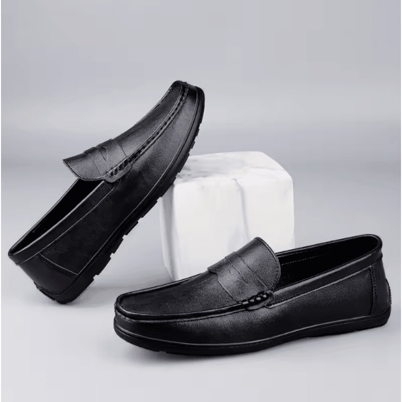 UrbanClassic Men Genuine Leather Loafers Breathable Slip On Casual Boat Shoes 4