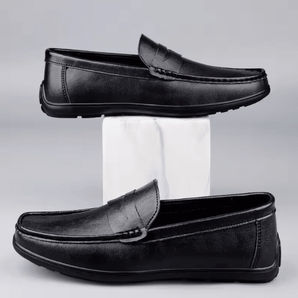 UrbanClassic Men Genuine Leather Loafers Breathable Slip On Casual Boat Shoes 5