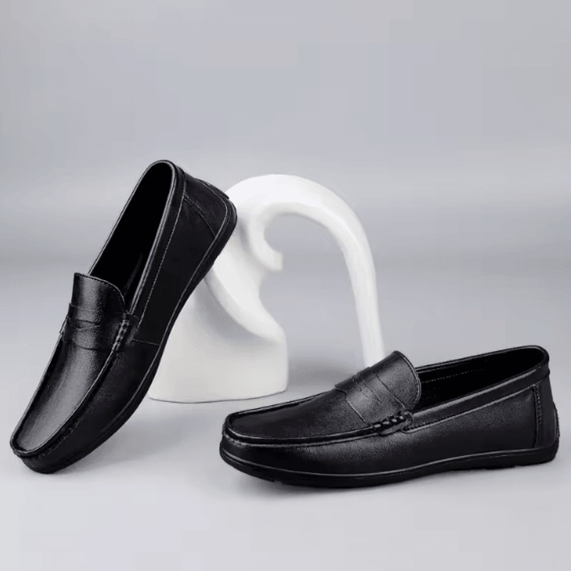 UrbanClassic Men Genuine Leather Loafers Breathable Slip On Casual Boat Shoes 7