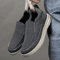 Mens Canvas Slip On Shoes Breathable Lightweight Casual Sneakers Driving And Walking Shoes 7