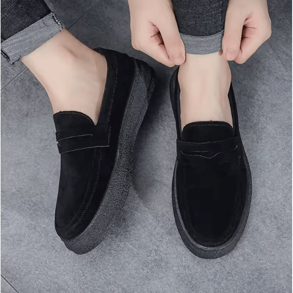 Fashion Platform Mens Casual Loafers Lightweight Breathable Slip On Walking And Driving Shoes 2