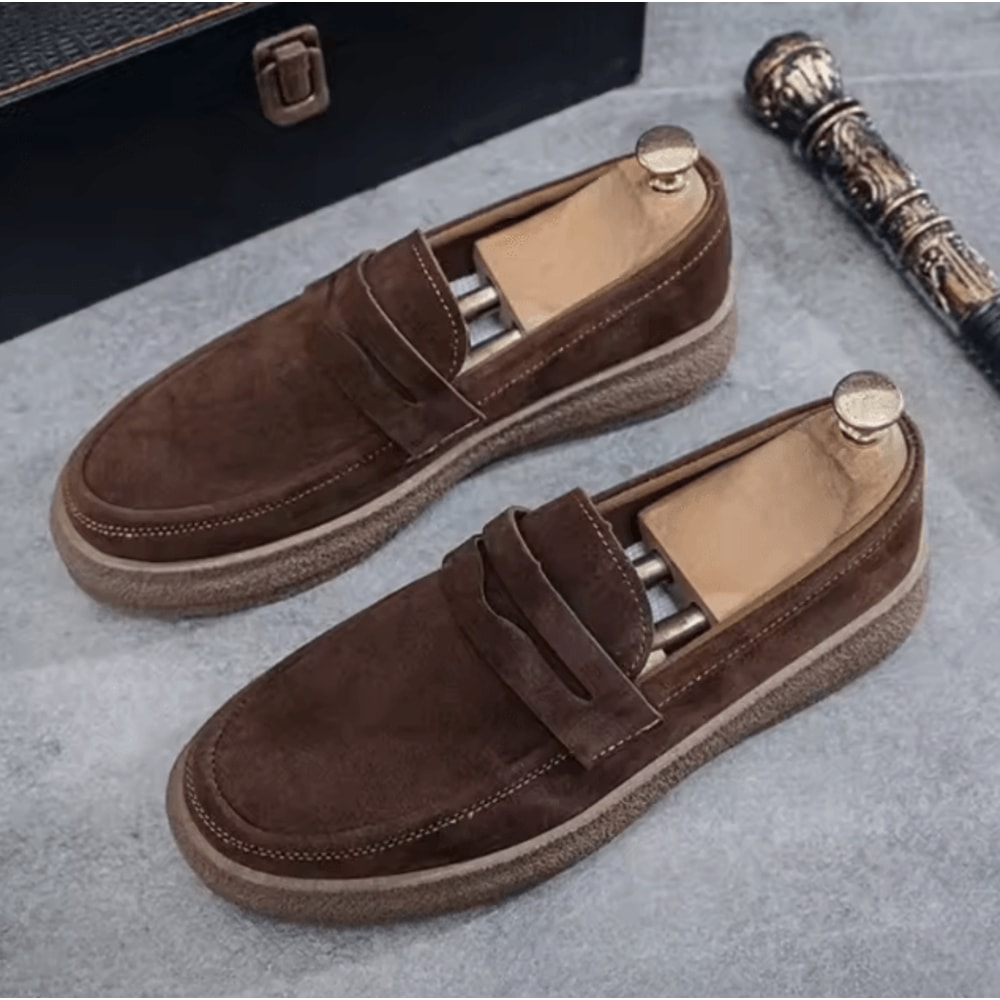 Fashion Platform Mens Casual Loafers Lightweight Breathable Slip On Walking And Driving Shoes 4