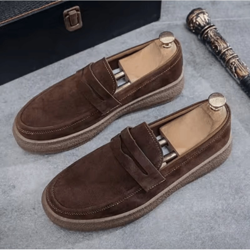 Fashion Platform Mens Casual Loafers Lightweight Breathable Slip On Walking And Driving Shoes 4