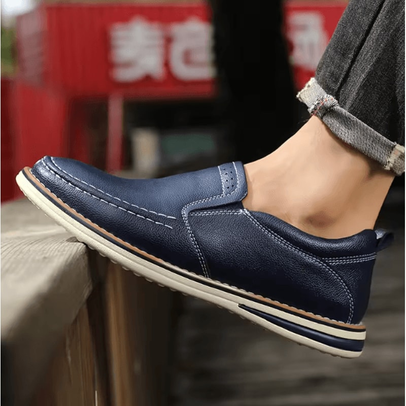 Genuine Leather Mens Casual Shoes Breathable Comfortable Driving And Outdoor Loafers 3