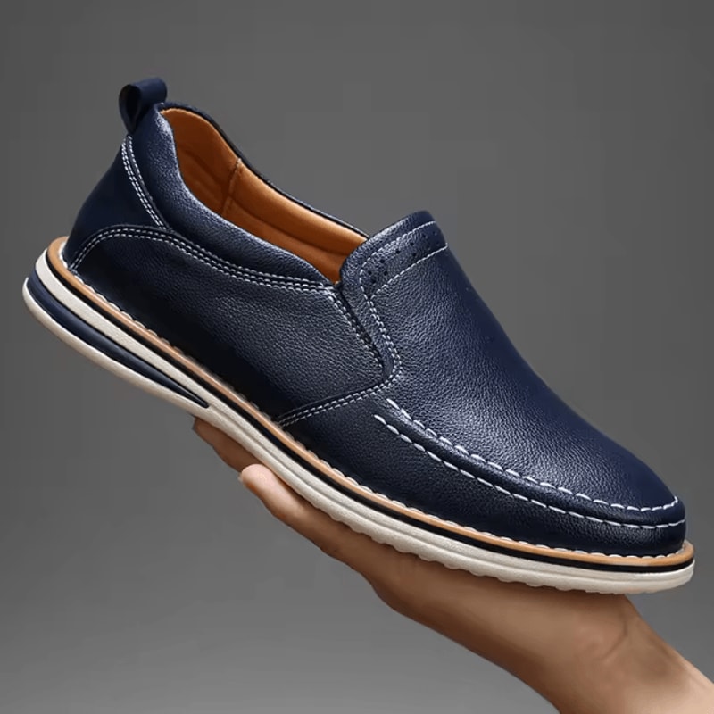 Genuine Leather Mens Casual Shoes Breathable Comfortable Driving And Outdoor Loafers 6