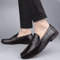 Genuine Leather Mens Casual And Office Formal Loafers Breathable Driving Shoes Plus Size 1