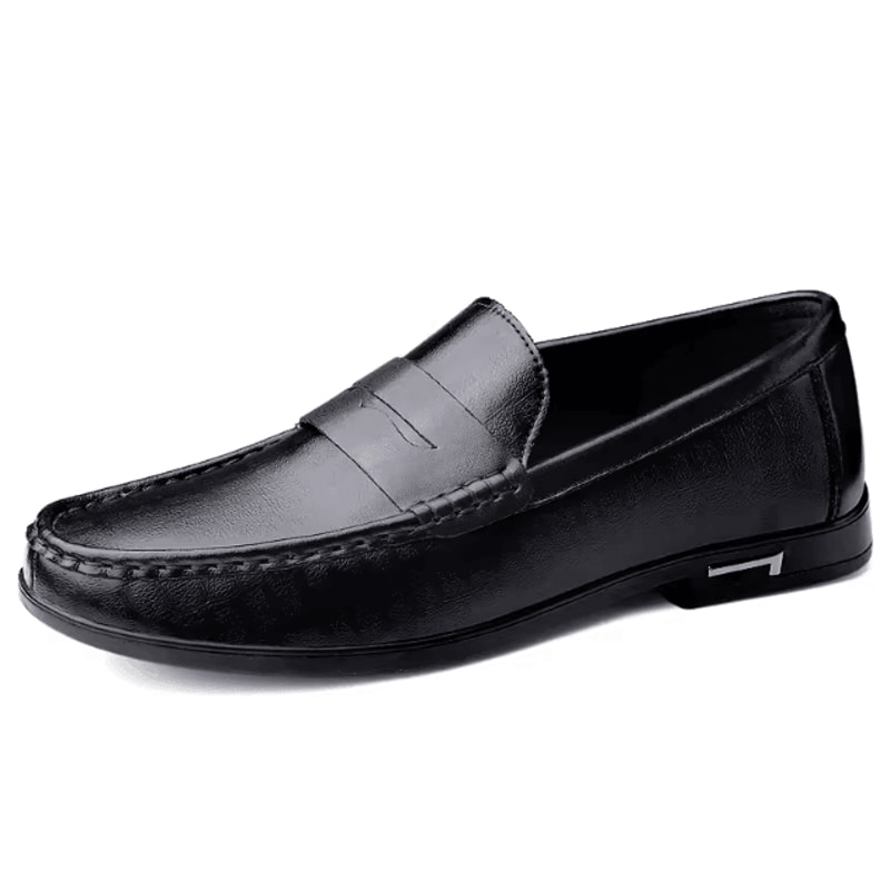 Genuine Leather Mens Casual And Office Formal Loafers Breathable Driving Shoes Plus Size 4