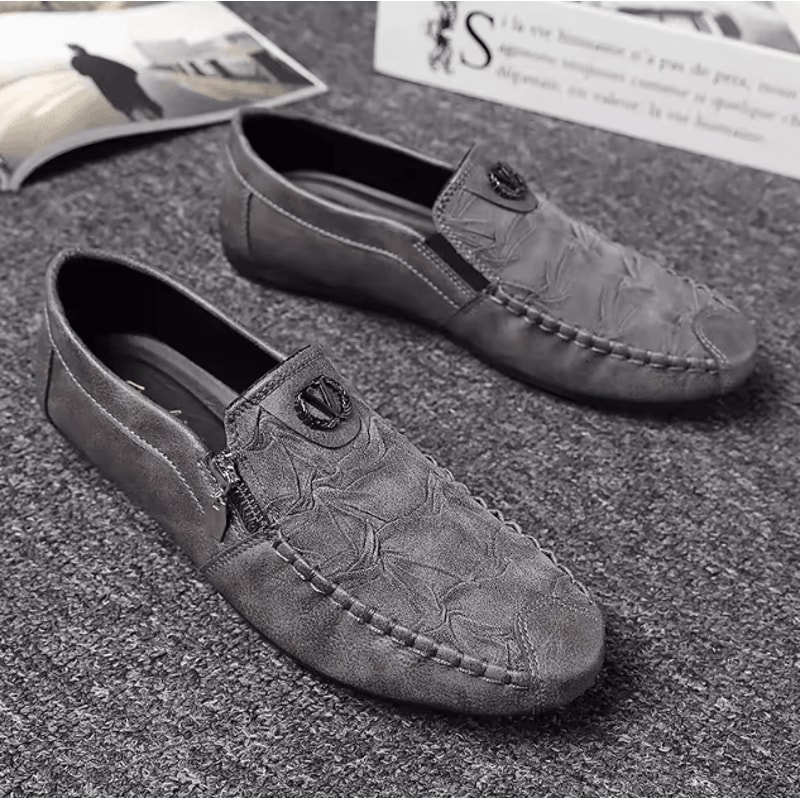 Genuine Leather Men Casual Outdoor Shoes Breathable Lightweight Walking And Driving Loafers 3