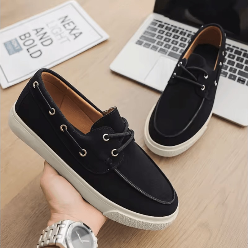 Genuine Leather Mens Handmade Casual Loafers Breathable Slip On Walking And Driving Shoes 1