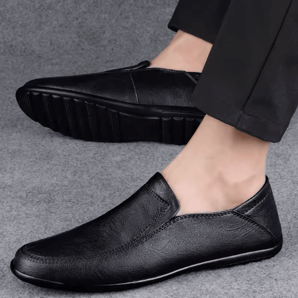Genuine Leather Mens Casual And Formal Loafers Breathable Slip On Driving Shoes 1