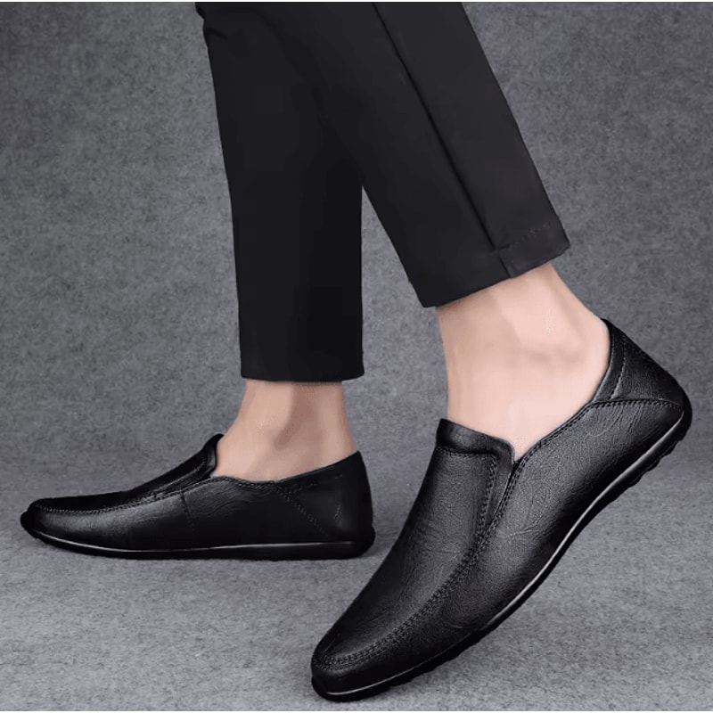 Genuine Leather Mens Casual And Formal Loafers Breathable Slip On Driving Shoes 3