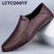 Genuine Leather Mens Casual And Formal Loafers Breathable Slip On Driving Shoes 5