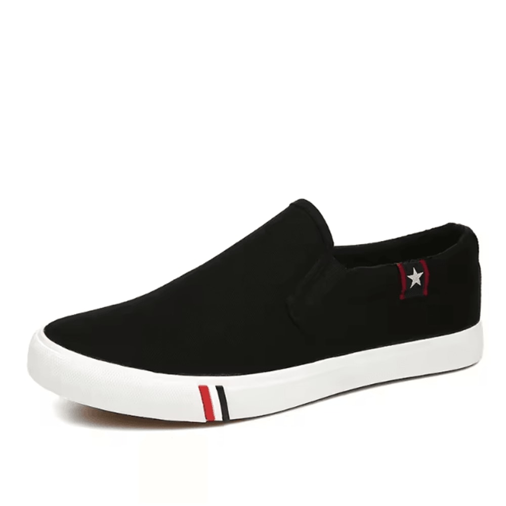 Men Canvas Slip On Casual Loafers Comfortable Walking Non Slip Flats 5
