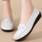 Women Leather Loafers Comfortable Slip On Casual Flat Shoes 3