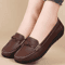 Women Leather Loafers Comfortable Slip On Casual Flat Shoes 4