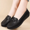 Women Leather Loafers Comfortable Slip On Casual Flat Shoes 6