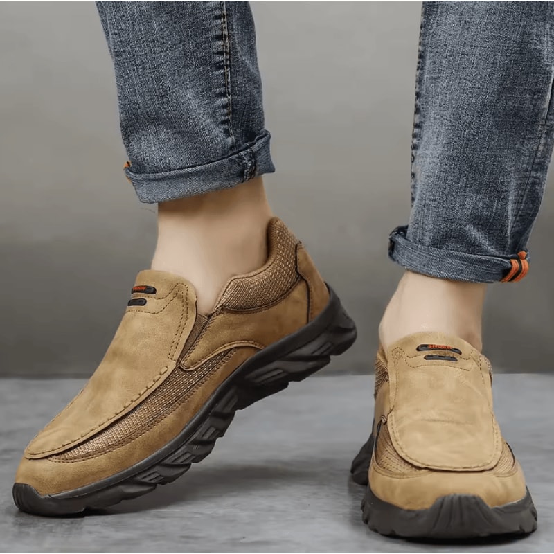 Men Leather Casual Shoes Comfortable Breathable Walking Sneakers And Loafers 2