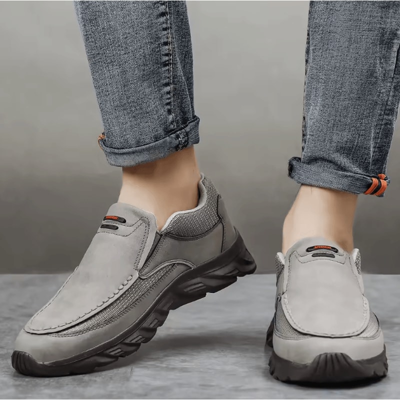 Men Leather Casual Shoes Comfortable Breathable Walking Sneakers And Loafers 3