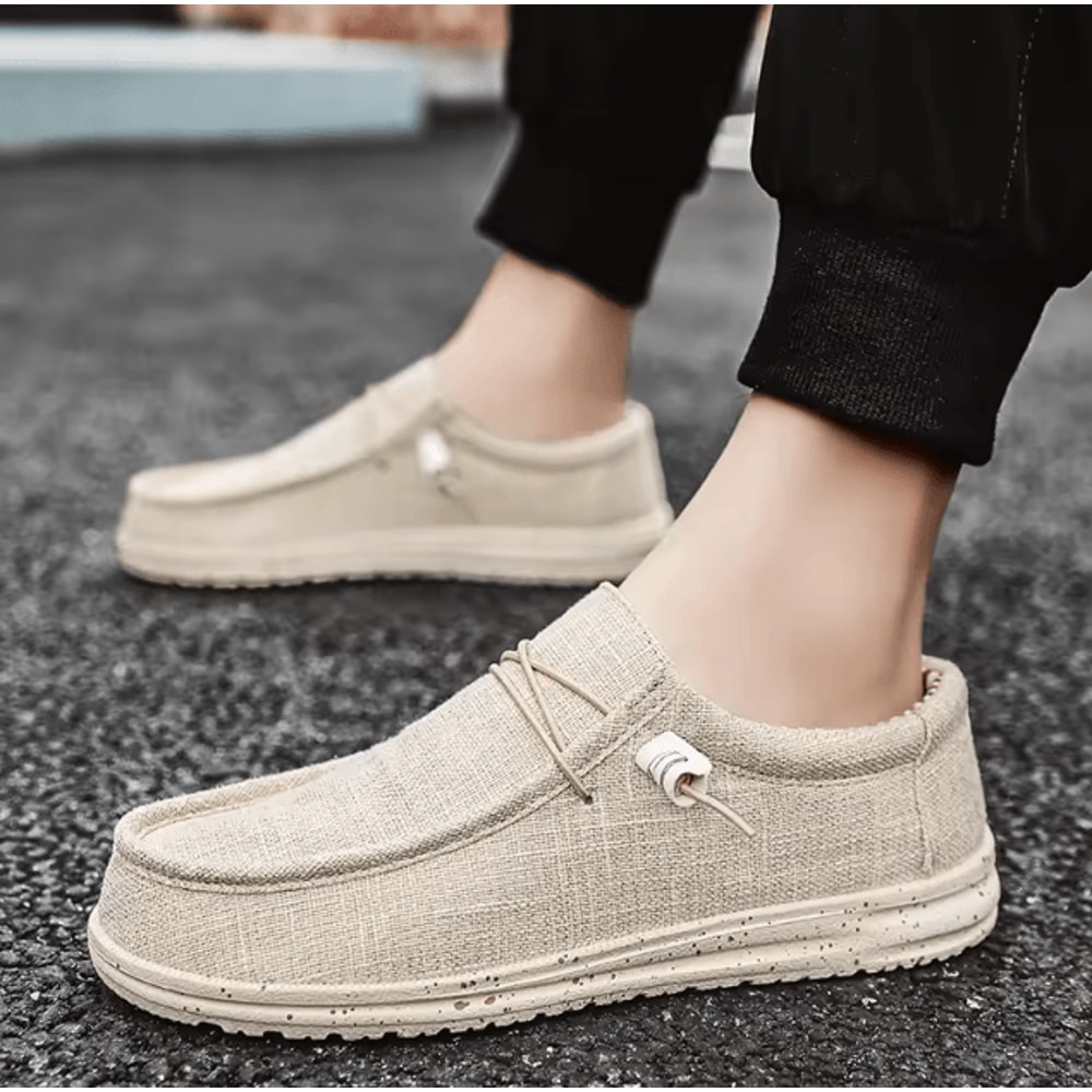 Men Canvas Slip On Casual Shoes Breathable Comfortable Walking Sneakers Plus Size 0