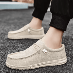 men canvas slip on casual shoes breathable comfortable walking sneakers plus size