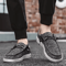 Men Canvas Slip On Casual Shoes Breathable Comfortable Walking Sneakers Plus Size 4