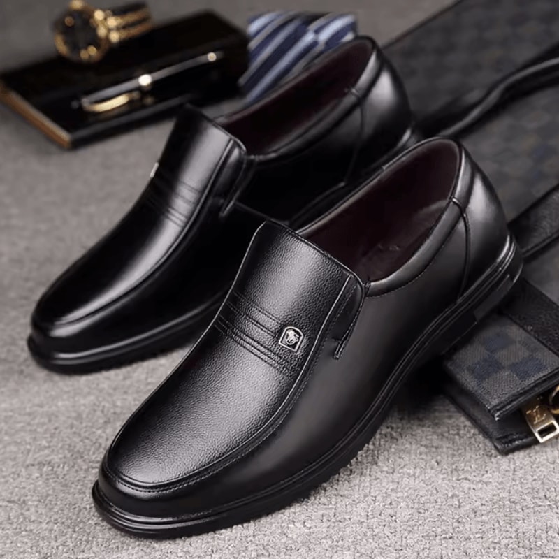 Men Leather Casual Formal Loafers Breathable Slip On Driving Shoes Plus Size 0