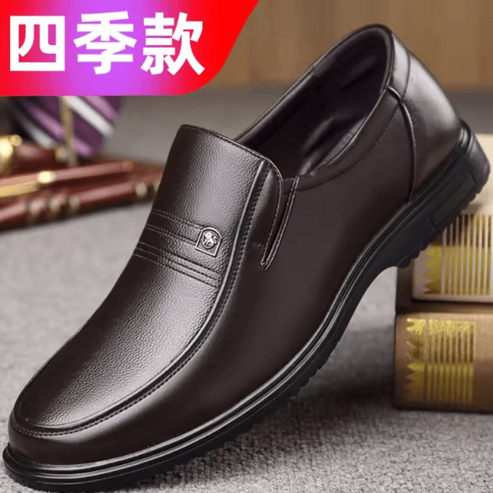 Men Leather Casual Formal Loafers Breathable Slip On Driving Shoes Plus Size 4
